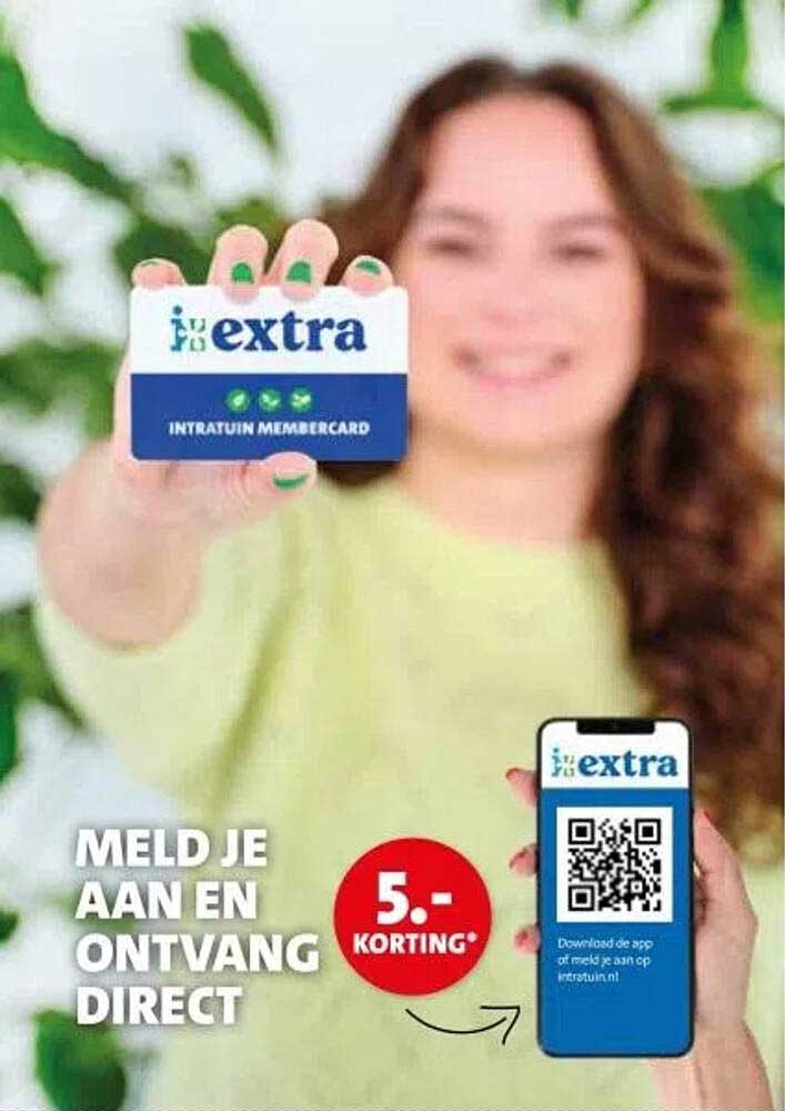 5.- KORTING bij aanmelding voor de Intratuin Membercard