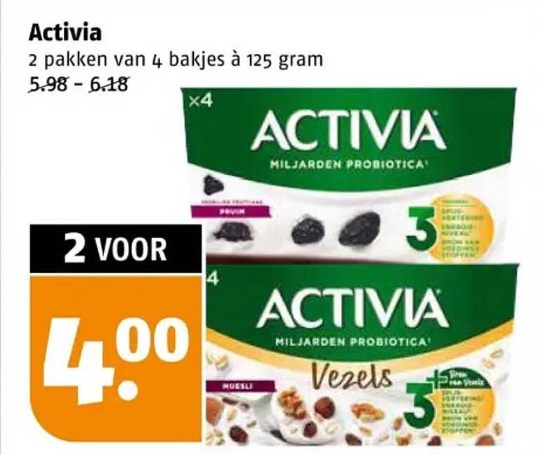 Activia 2 pakken van 4 bakjes à 125 gram