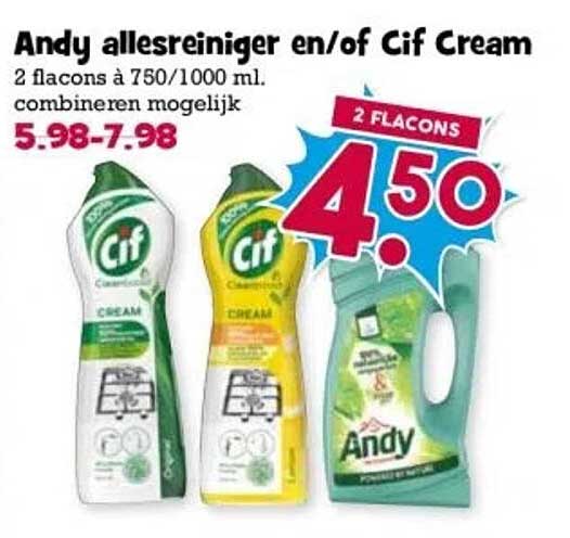 Andy allesreiniger en/of Cif Cream
