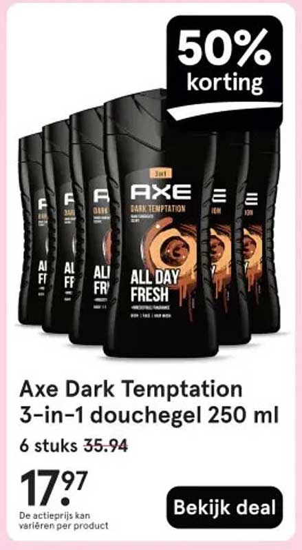 Axe Dark Temptation 3-in-1 douchegel 250 ml