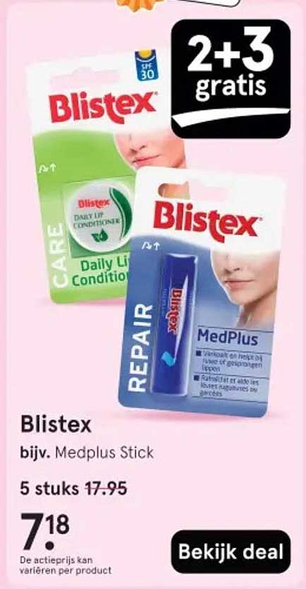 Blistex bijv. Medplus Stick