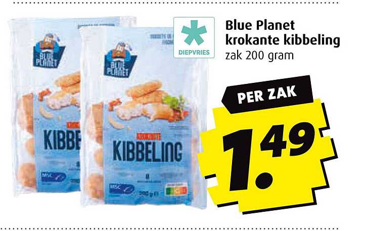 Blue Planet krokante kibbeling zak 200 gram