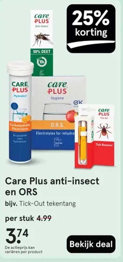Care Plus anti-insect en ORS bijv. Tick-Out tekentang
