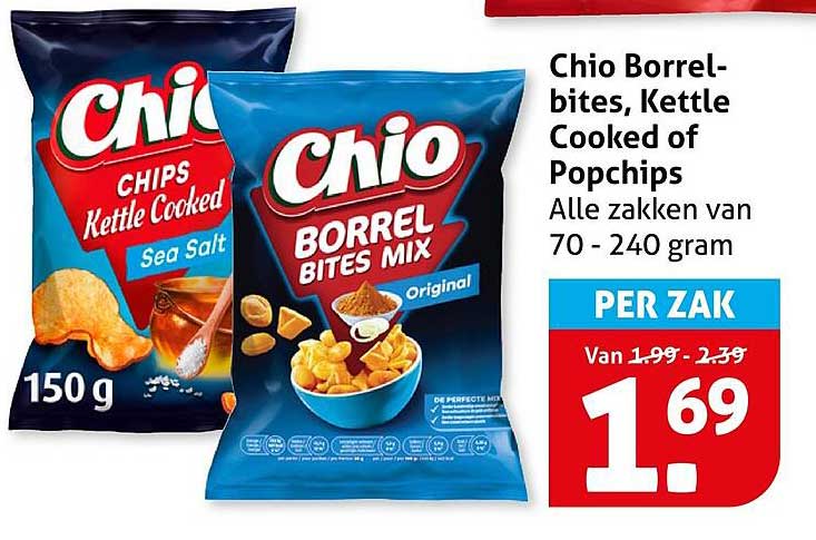 Chio Borrel-bites, Kettle Cooked of Popchips