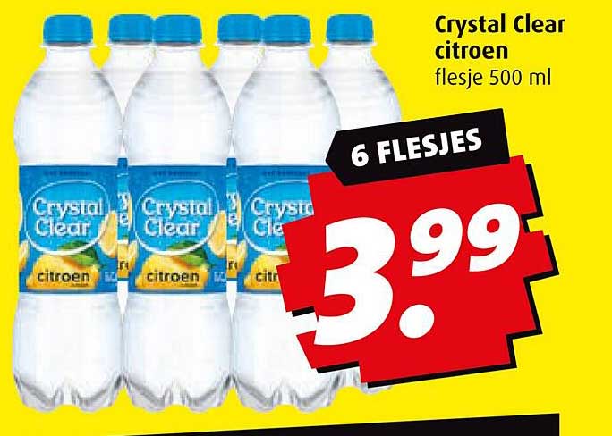 Crystal Clear citroen flesje 500 ml