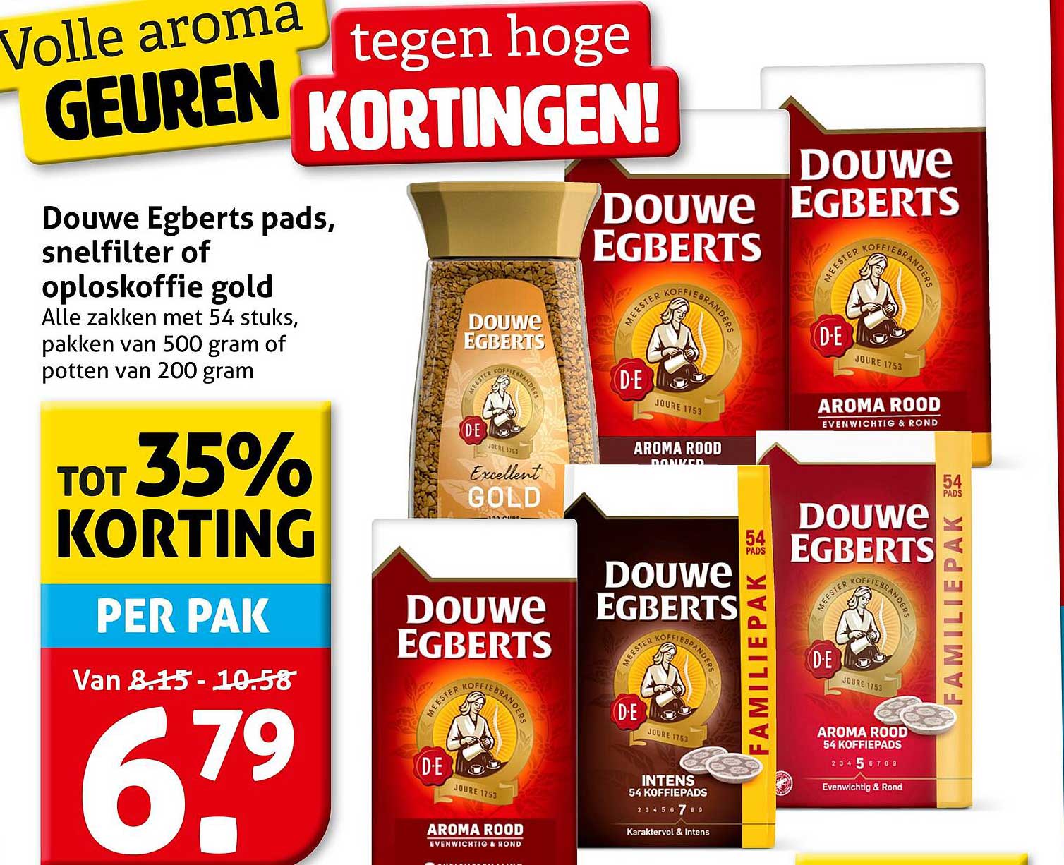 Douwe Egberts pads, snelfilter of oploskoffie gold