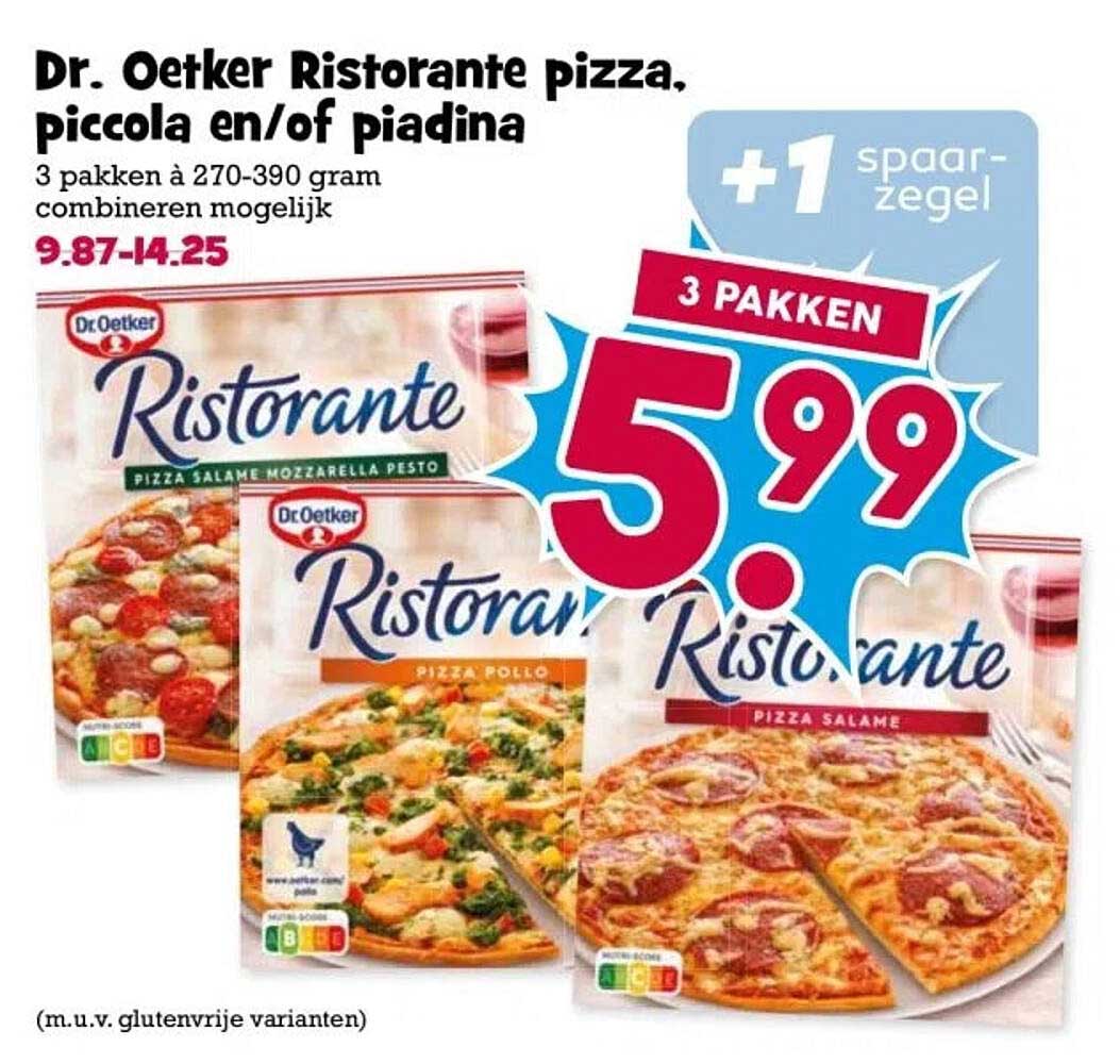 Dr. Oetker Ristorante pizza, piccola en/of piadina