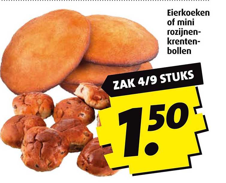 Eierkoeken of mini rozijnenkrentenbollen