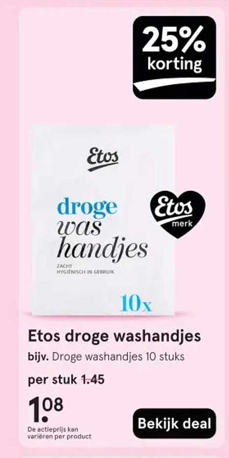 Etos droge washandjes