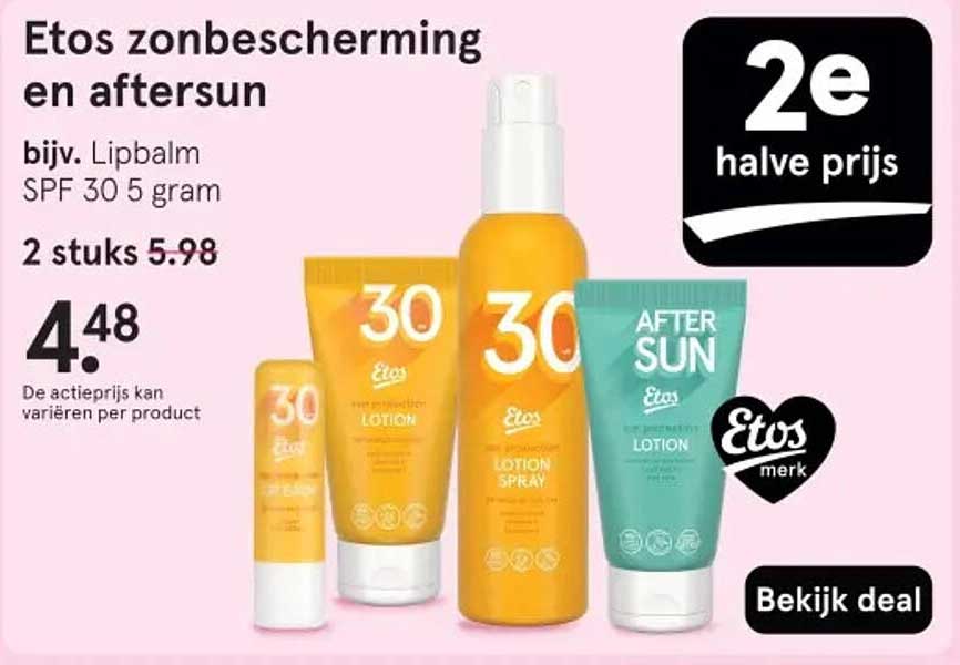 Etos zonbescherming en aftersun