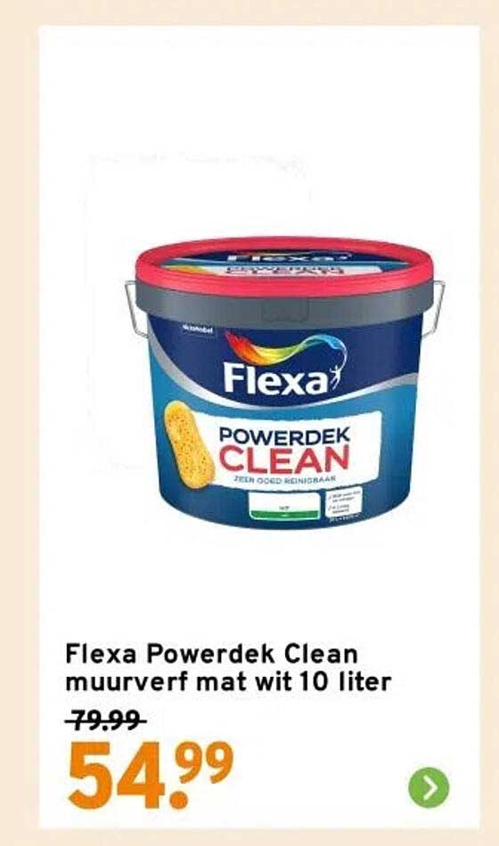 Flexa Powerdek Clean muurverf mat wit 10 liter