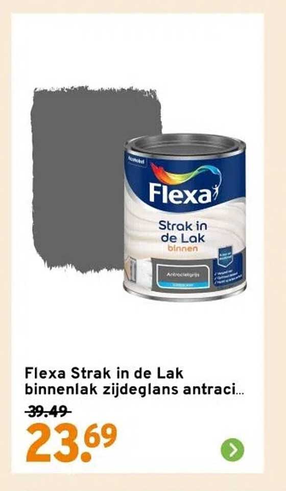 Flexa Strak in de Lak binnenlak zijdeglans antraciet