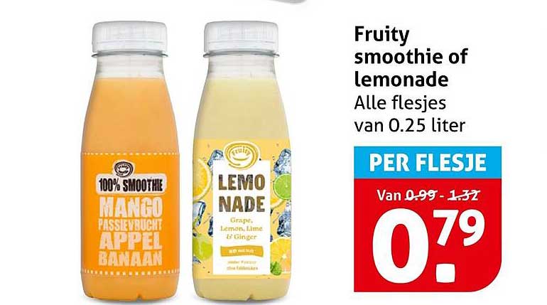 Fruity smoothie of lemonade