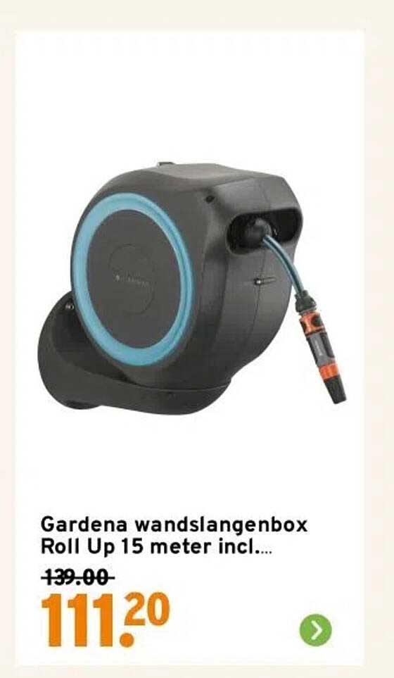 Gardena wandslangenbox Roll Up 15 meter incl...