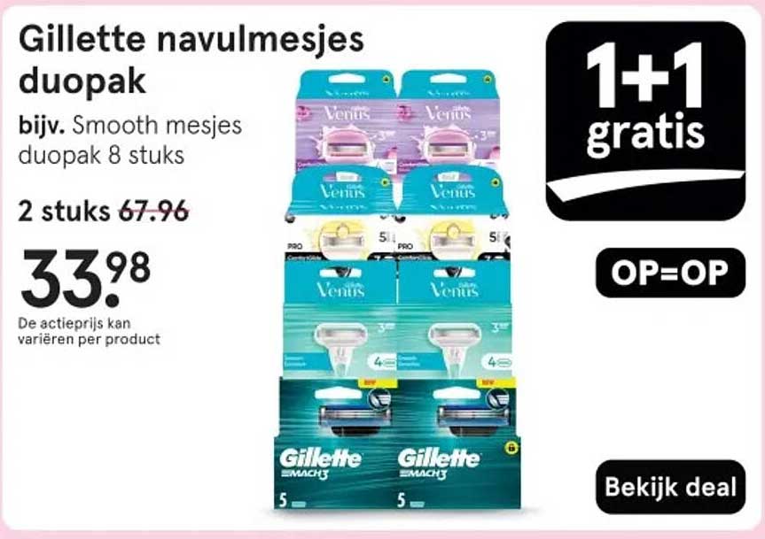 Gillette navulmesjes duopak