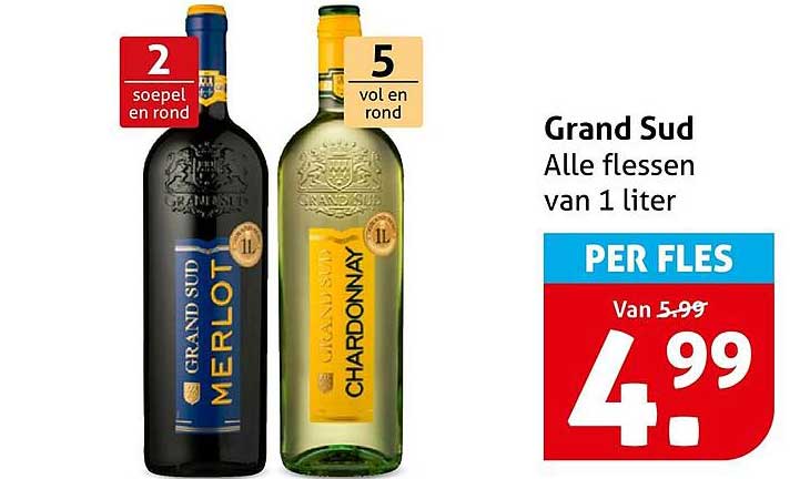 Grand Sud - Alle flessen van 1 liter
