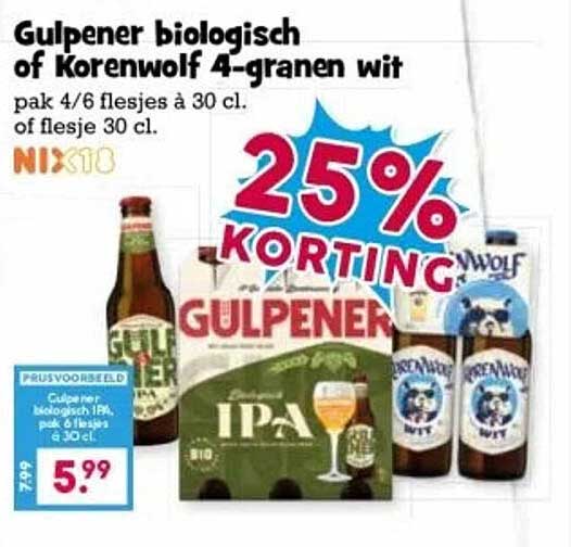 Gulpener biologisch of Korenwolf 4-granen wit