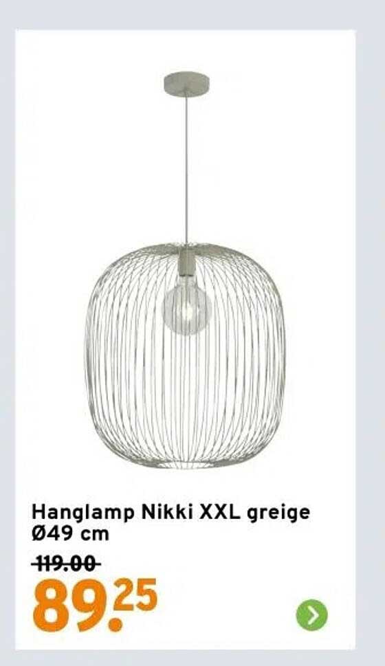 Hanglamp Nikki XXL greige Ø49 cm