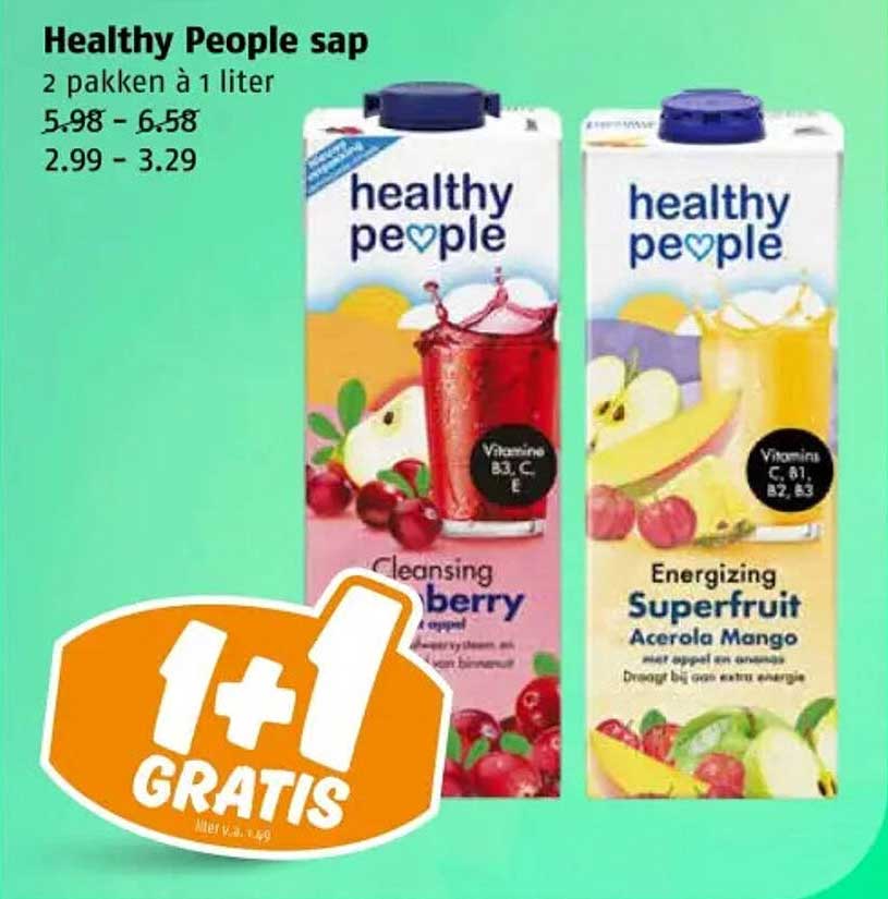 Healthy People sap 2 pakken à 1 liter