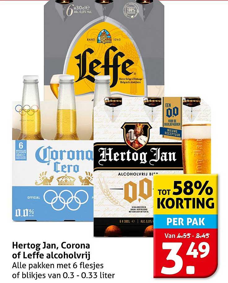 Hertog Jan, Corona of Leffe alcoholvrij