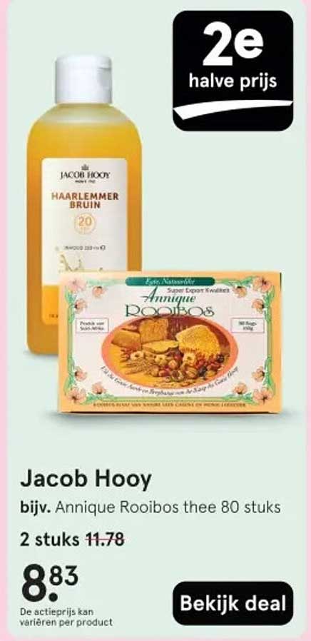 Jacob Hooy bijv. Annique Rooibos thee 80 stuks