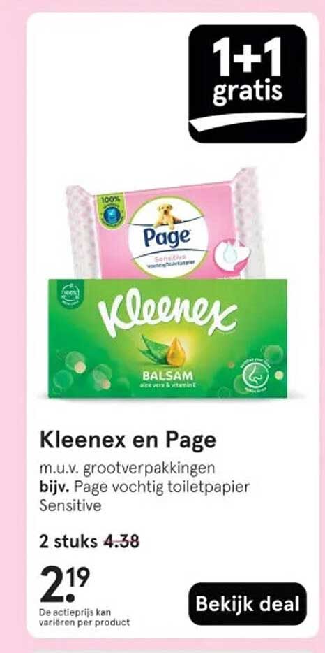 Kleenex en Page