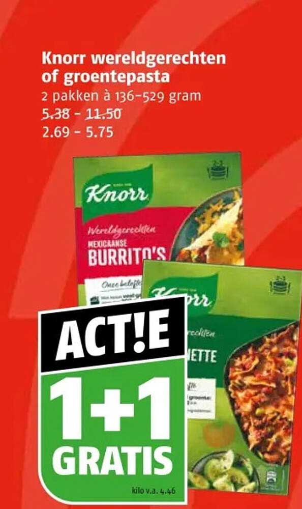 Knorr wereldgerechten of groentepasta