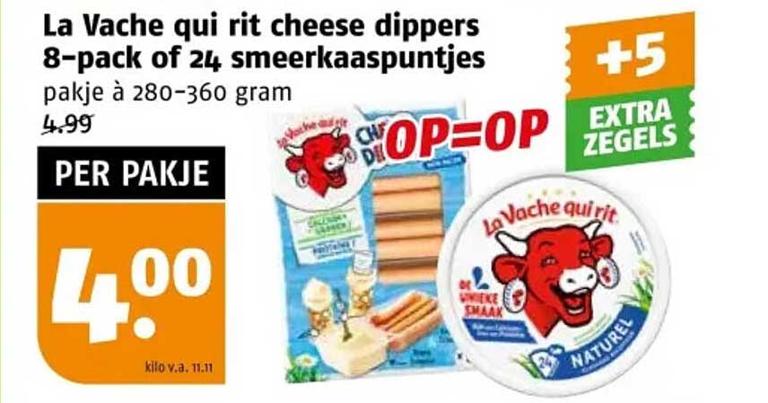 La Vache qui rit cheese dippers 8-pack of 24 smeerkaaspuntjes