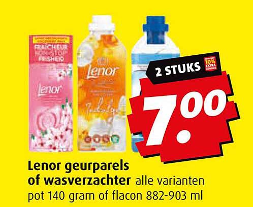 Lenor geureparels of wasverzachter alle varianten pot 140 gram of flacon 882-903 ml