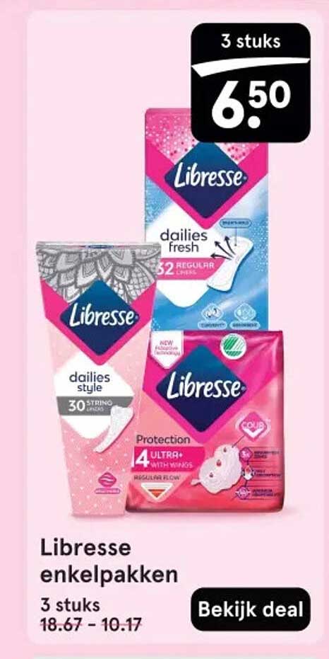 Libresse enkelpakken 3 stuks