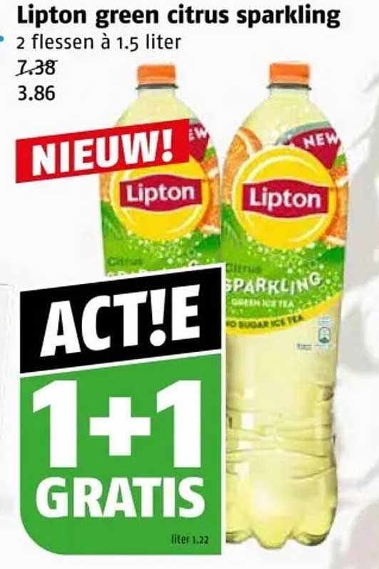 Lipton green citrus sparkling