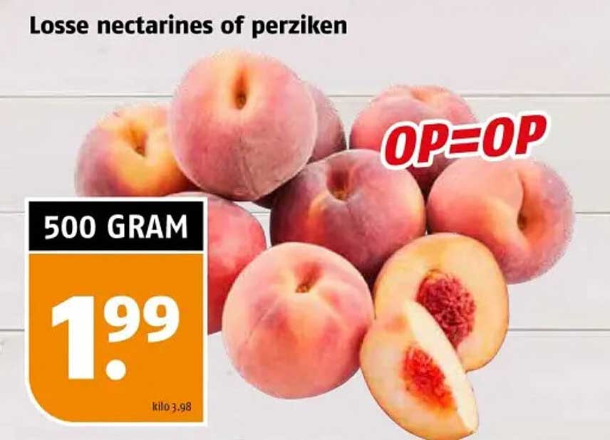 Losse nectarines of perziken