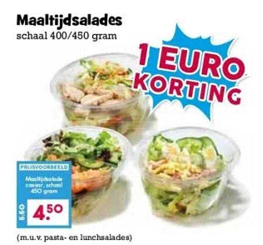 Maaltijdsalades schaal 400/450 gram