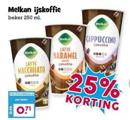 Melkan ijskoffie beker 250 ml.