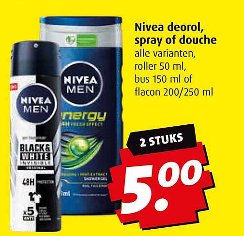 Nivea deorol, spray of douche