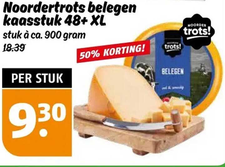 Noordertrots belegen kaasstuk 48+ XL