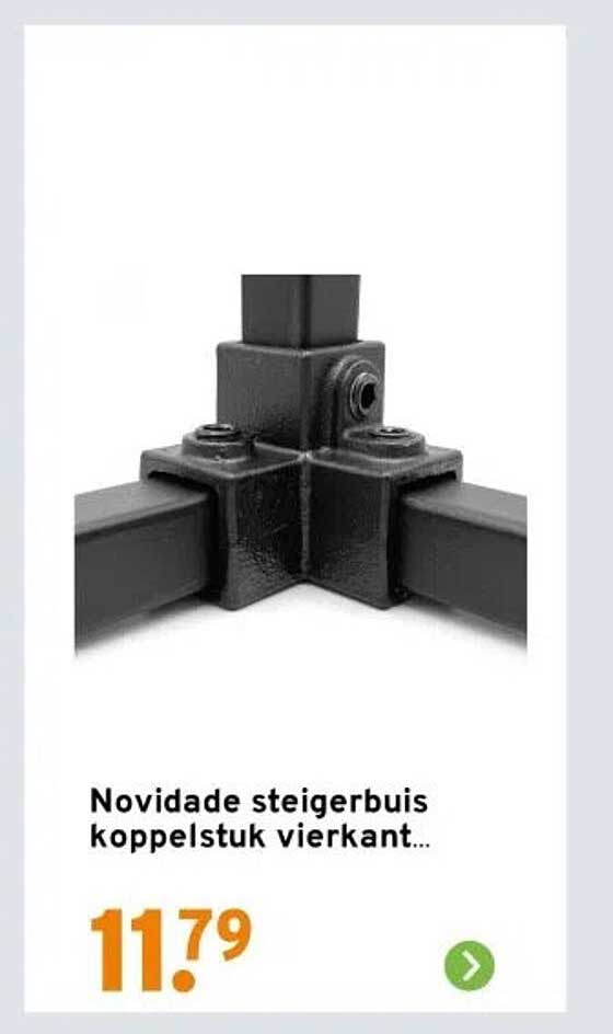 Novidade steigerbuis koppelstuk vierkant...