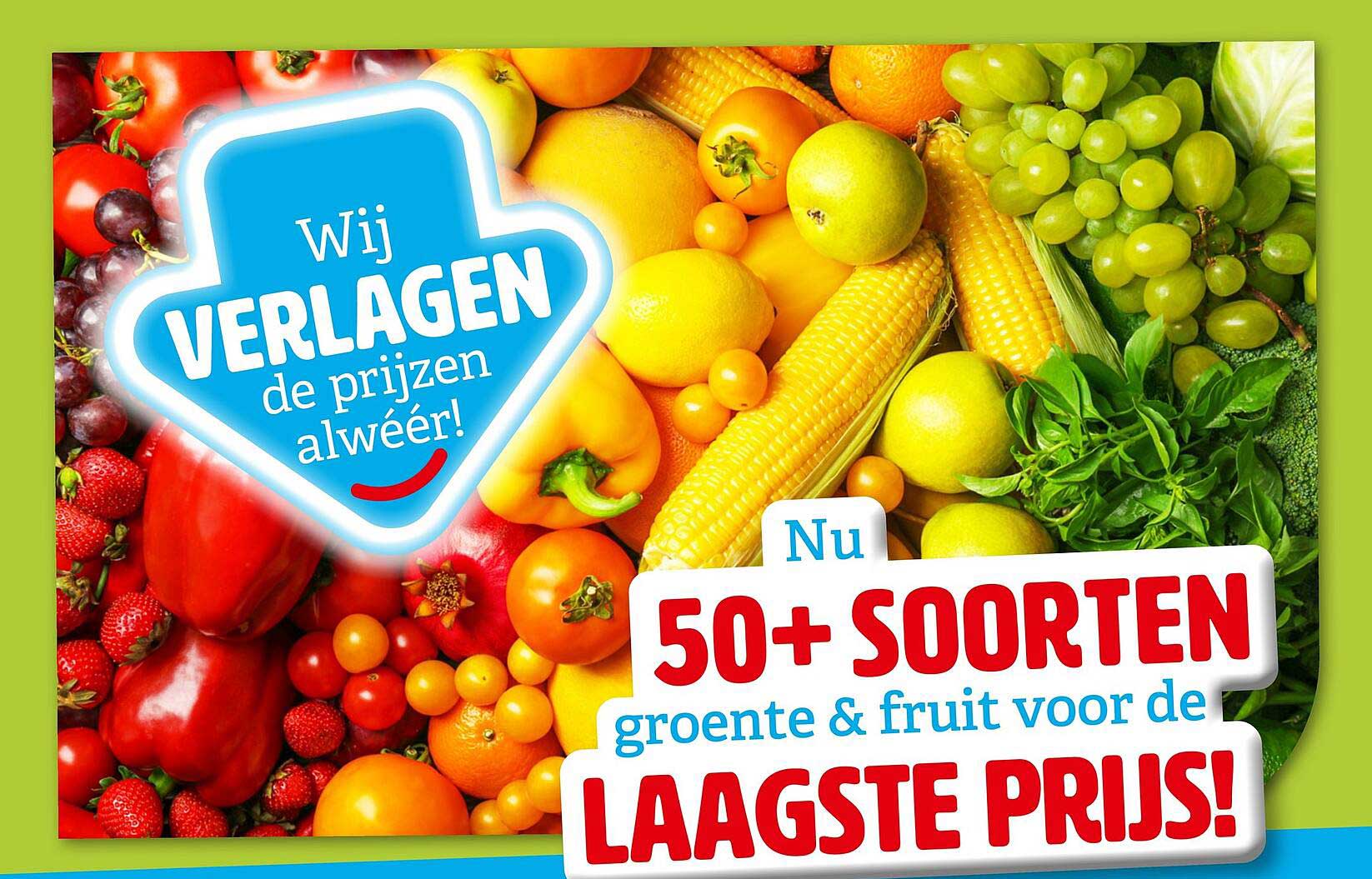 Nu 50+ soorten groente & fruit voor de laagste prijs!