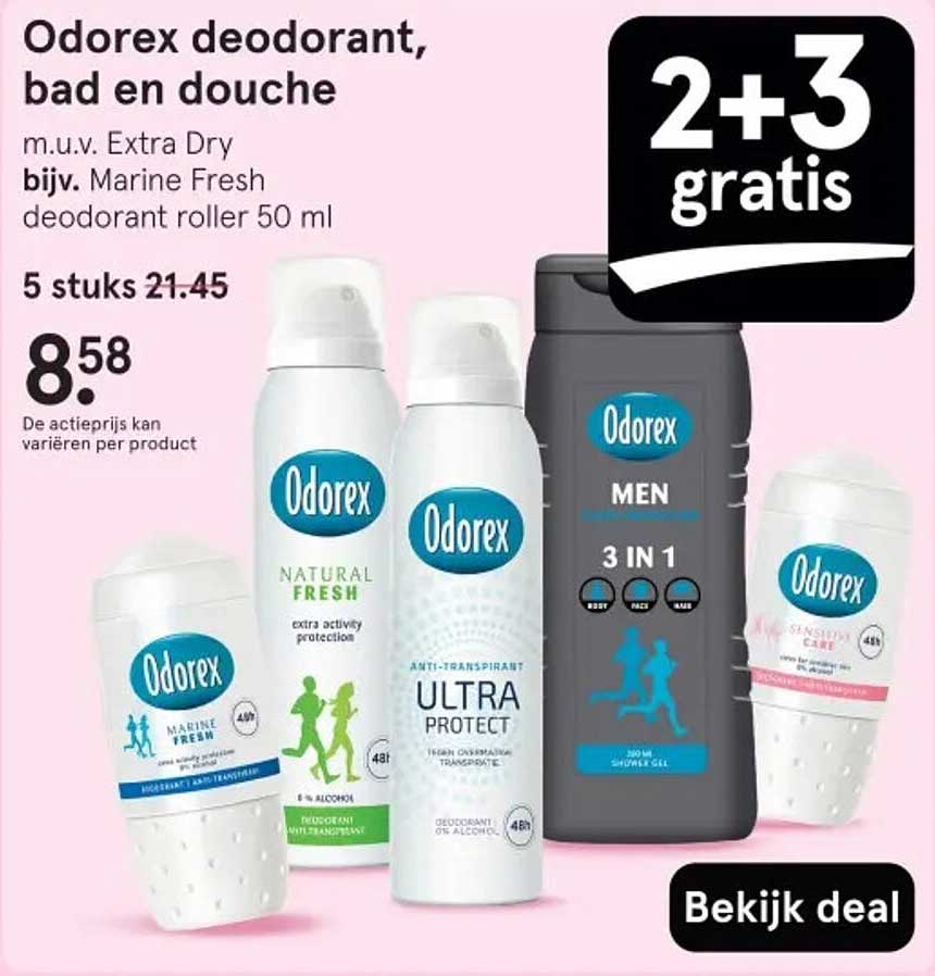 Odorex deodorant, bad en douche
