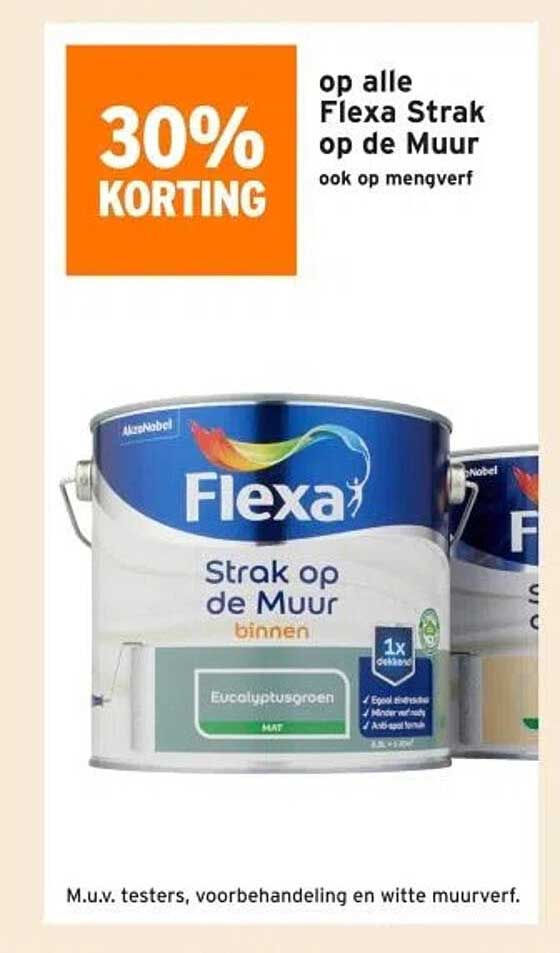 op alle Flexa Strak op de Muur