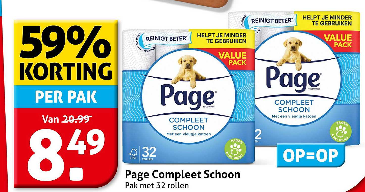 Page Compleet Schoon Pak met 32 rollen