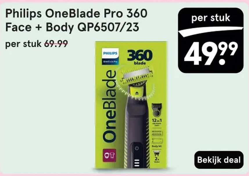 Philips OneBlade Pro 360 Face + Body QP6507/23