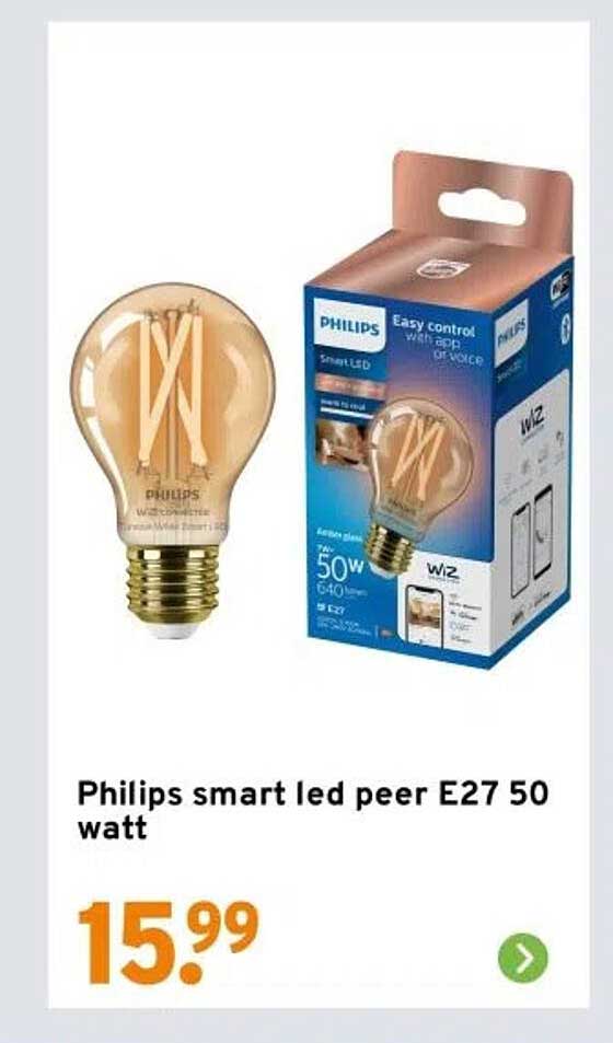 Philips smart led peer E27 50 watt