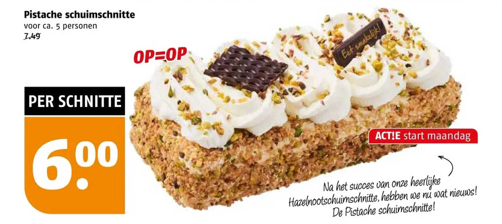 Pistache schuimschnitte voor ca. 5 personen