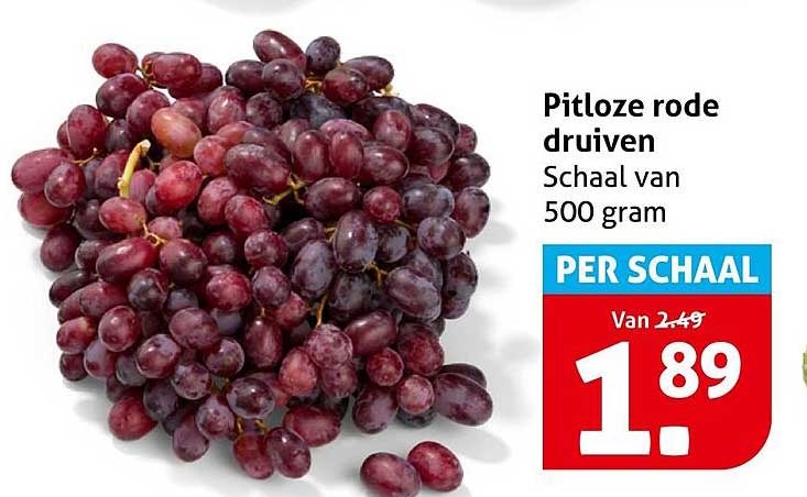 Pitloze rode druiven