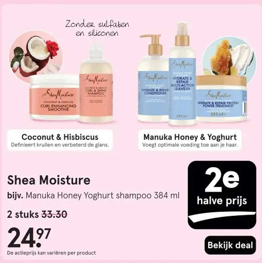Shea Moisture bijv. Manuka Honey Yoghurt shampoo 384 ml