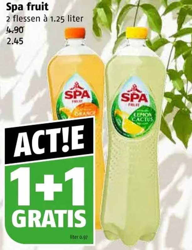 Spa fruit 2 flessen à 1.25 liter