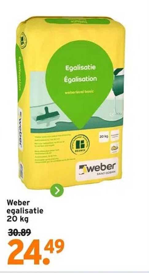Weber egalisatie 20 kg