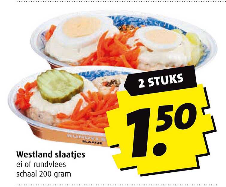 Westland slaatjes ei of rundvlees schaal 200 gram