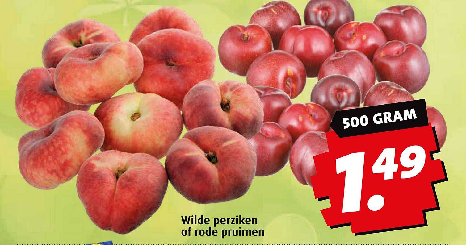 Wilde perziken of rode pruimen